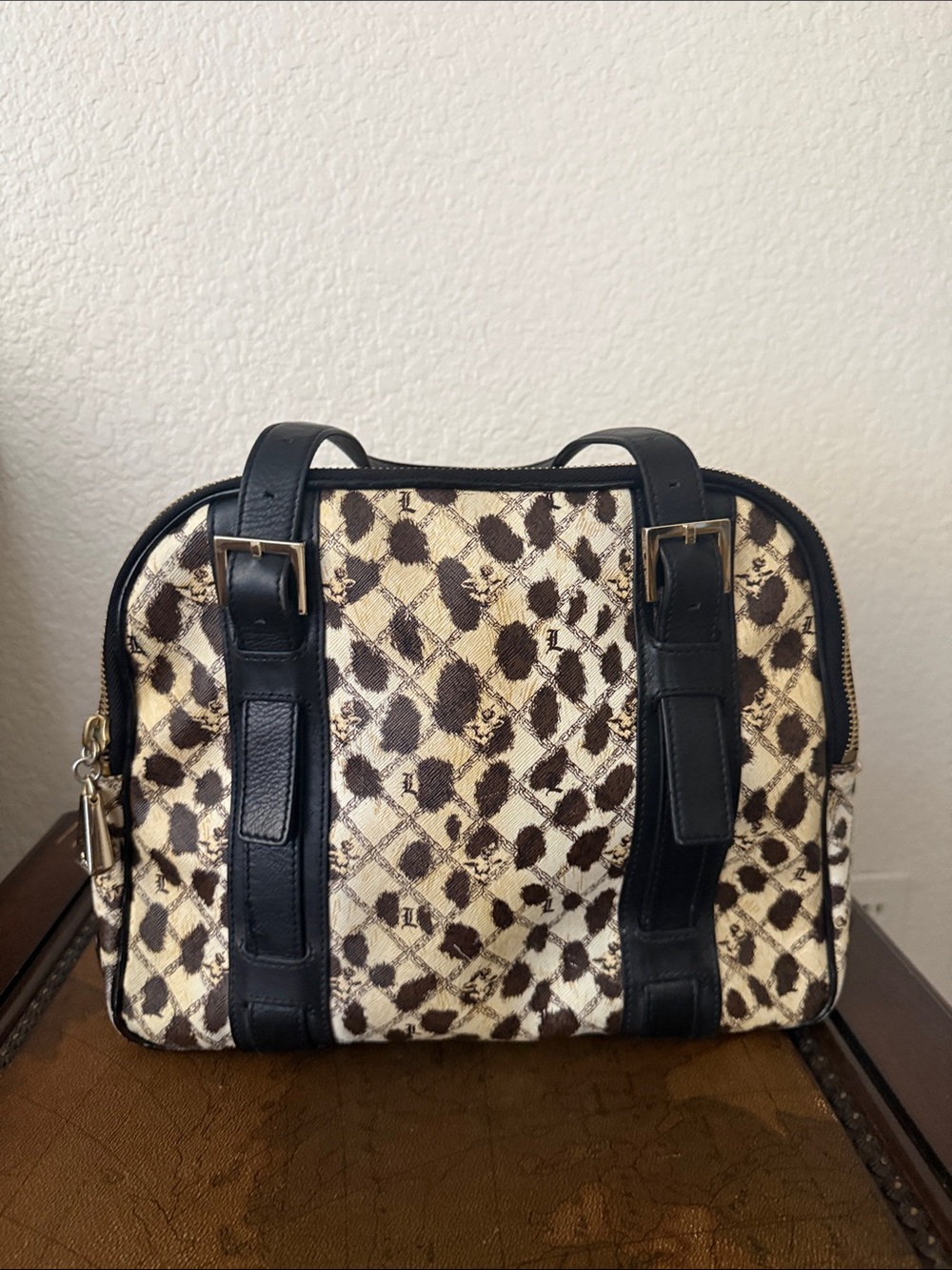 RARE L.A.M.B. by Gwen Stefani Leopard Print Shoulder Bag Tote - Picture 4 of 14